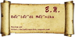 Béládi Mónika névjegykártya
