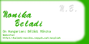 monika beladi business card