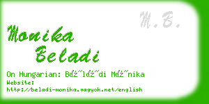 monika beladi business card